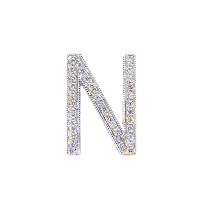 18K White Gold Diamond 'N' Initial Pendant  | Gold & Diamond Initial Pendants Melbourne | Gold & Diamond Initial Pendants Australia | H&H Jewellery 