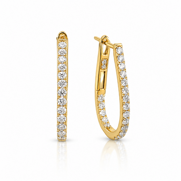 18K Yellow Gold Tdw. 0.45ct Diamond Earrings