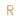 18K Yellow Gold Diamond 'R' Initial Pendant - 20752040