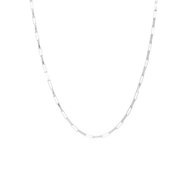 9K White Gold Long Box Paper Clip Necklace | Gold Diamond Necklace | Gold Cross Necklace Australia | Rose Gold Necklace | Gold Cross Necklace Melbourne | Gold Diamond Pendant Necklace | Gold Necklace For Women | H&H Jeweller