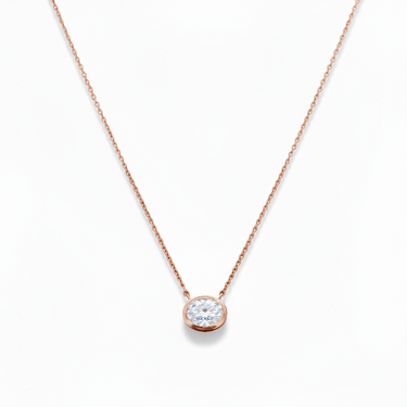 9KYG 1LGD 0.52CT EF/VS Lab Grown Diamond Pendant Necklace
