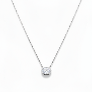 9KYG 1LGD 0.52CT EF/VS Lab Grown Diamond Pendant Necklace