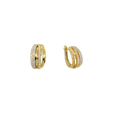 18K Yellow Gold Tdw. 1.47ct Diamond Earring - 20737863