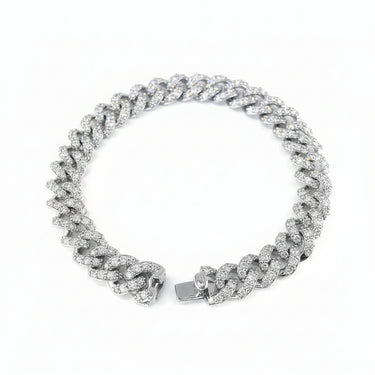 18K White Gold 7.00CT Diamond Curb Bracelet - 20719500 - H&H Jewellery Pty Ltd