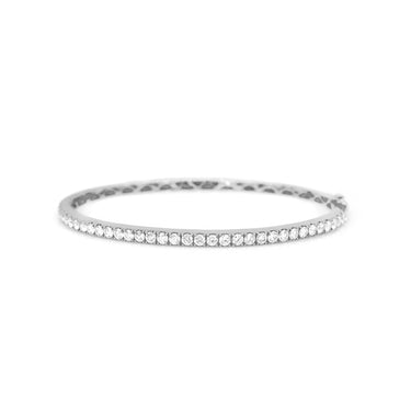 18K White Gold Tdw. 1.77ct Diamond Bangle - 20728977 - H&H Jewellery Pty Ltd