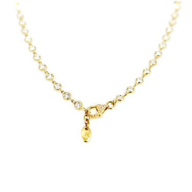 18K Yellow Gold Tdw. 5.20ct Diamond Tennis Necklace - 20729639 - H&H Jewellery Pty Ltd