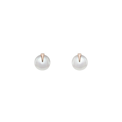 9K Rose Gold Freshwater Pearl Studs Earring - 20674410 - H&H Jewellery Pty Ltd