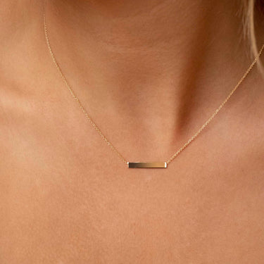 9K Gold Horizontal-Bar Necklace - 1.19.4600 - H&H Jewellery Pty Ltd
