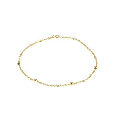 9K Yellow Gold Curb Chain Anklet | Gold and Diamond Bangles Melbourne | Gold and Diamond Bangles Australia | H&H Jewellery