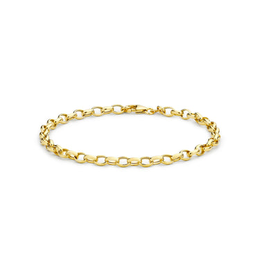 9K Yellow Gold Oval Belcher Bracelet | Gold and Diamond Bangles Melbourne | Gold and Diamond Bangles Australia | H&H Jewellery