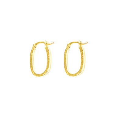 9K Yellow Gold Diamond Cut Hoop Earrings | Gold Hoop Earrings Melbourne | Gold Hoop Earrings Australia | H&H Jewellery