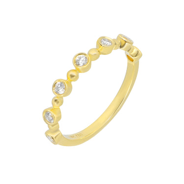 18K Yellow Gold Tdw. 0.25ct Diamond Ring - 20719272 - H&H Jewellery Pty Ltd