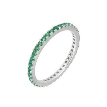 18K White Gold 0.46ct Emerald Band Ring | Emerald Emerald Necklaces & Pendants Melbourne | Emerald Emerald Necklaces & Pendants Australia | H&H Jewellery