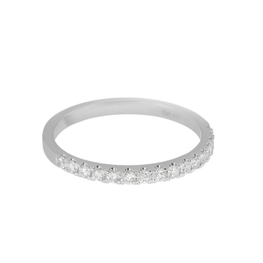 18K White Gold Tdw. 0.26ct Diamond Band Ring - 20729356 - H&H Jewellery Pty Ltd