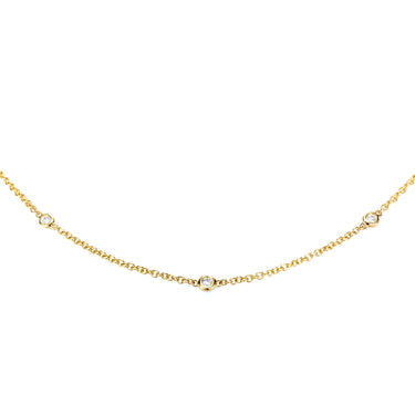 18K Yellow Gold Tdw. 0.29ct Diamond Chain Necklace - 20727703 - H&H Jewellery Pty Ltd