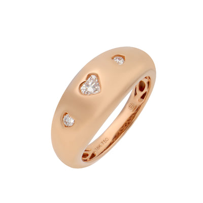 18K Rose Gold Tdw. 0.26ct Diamond Ring - 20729691 - H&H Jewellery Pty Ltd