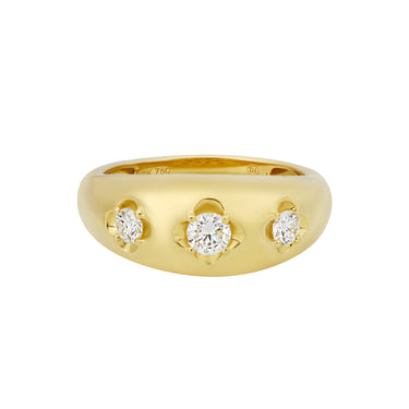 18K Yellow Gold Tdw. 0.37ct Diamond Ring - 20729424 - H&H Jewellery Pty Ltd