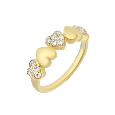 18K Yellow Gold Tdw. 0.34ct Diamond Ring - 20729684 - H&H Jewellery Pty Ltd