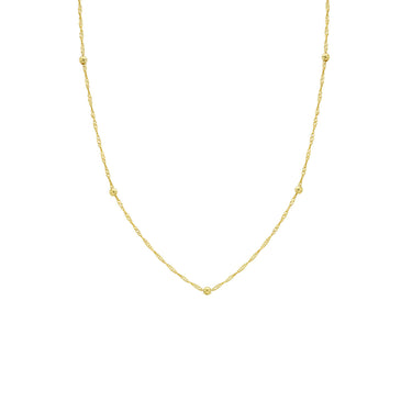 9K Yellow Gold Small Ball Twist Chain Necklace - 1.13.1384 - H&H Jewellery Pty Ltd