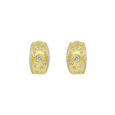 18K Yellow Gold Tdw. 1.00ct Diamond Huggies Earring - 20730116 - H&H Jewellery Pty Ltd