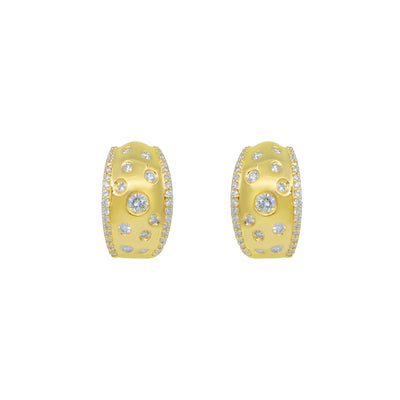 18K Yellow Gold Tdw. 1.00ct Diamond Huggies Earring - 20730116 - H&H Jewellery Pty Ltd