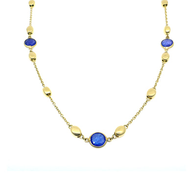18K Yellow Gold Tanzanite Necklace - 20724764 - H&H Jewellery Pty Ltd