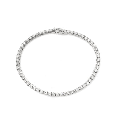 18K White Gold Tdw. 4.05ct Diamond Tennis Bracelet - 20730291 - H&H Jewellery Pty Ltd