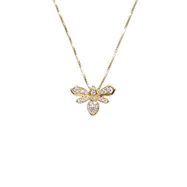 18K Yellow Gold Tdw. 0.41ct Diamond Bee Pendant - 20727642 - H&H Jewellery Pty Ltd