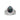 18K White Gold Black Solid Opal and Diamond Ring - 20560034 - H&H Jewellery Pty Ltd