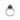 18K White Gold Black Solid Opal and Diamond Ring - 20560034 - H&H Jewellery Pty Ltd