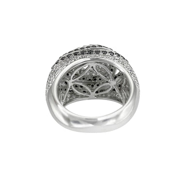 18K White Gold Tdw. 4.40ct Black and White Diamond Ring - 20354114 - H&H Jewellery Pty Ltd