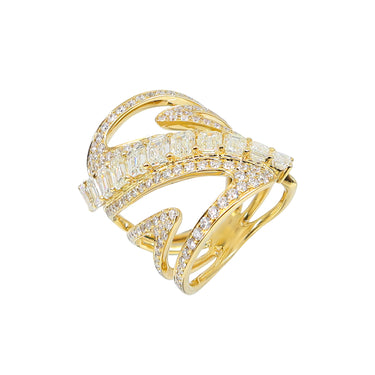 18K Yellow Gold Tdw. 4.05ct Diamond Ring - 20734145 - H&H Jewellery Pty Ltd
