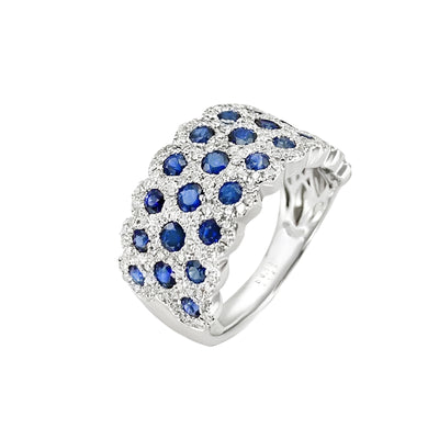 18K White Gold 1.67ct Sapphire and Diamond ring - 20636432 - H&H Jewellery Pty Ltd