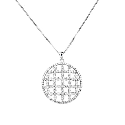 18K White Gold Tdw. 1.90ct Diamond Pendant - 20398033 - H&H Jewellery Pty Ltd