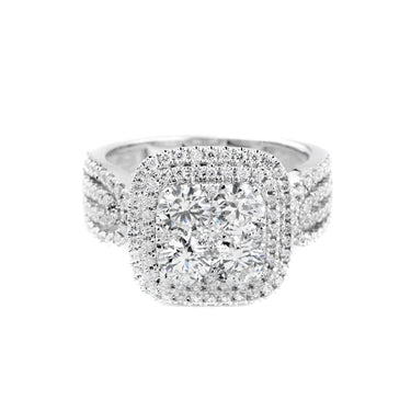 18K White Gold Tdw. 1.82ct Diamond Cluster Ring | Diamond Engagement Rings Melbourne | Diamond Wedding Rings Melbourne | H&H Jewellery
