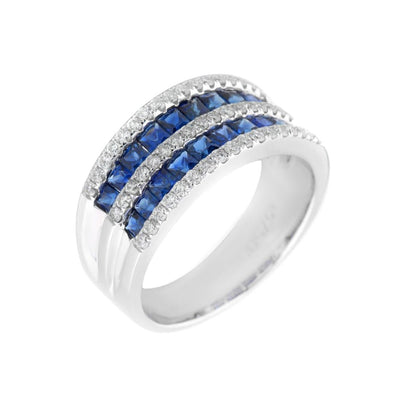 18k White Gold 1.42ct Sapphire & Diamond Ring - 20523794 - H&H Jewellery Pty Ltd