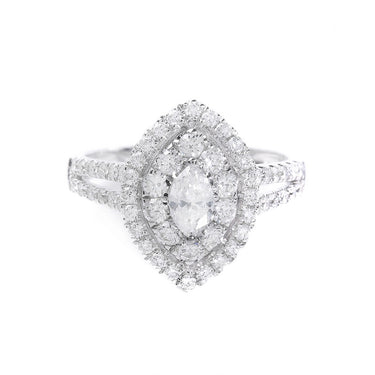 18K White Gold Tdw. 1.10ct Diamond Ring | Diamond Engagement Rings Melbourne | Diamond Wedding Rings Melbourne | H&H Jewellery