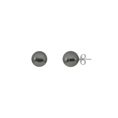 18K White Gold Tahitian Pearl Studs Earring - 20384821 - H&H Jewellery Pty Ltd