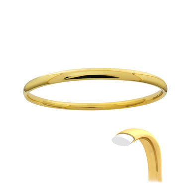 9K Gold Silver Filled Wide 4.5mm Bangle | Gold and Diamond Bangles Melbourne | Gold and Diamond Bangles Australia | H&H Jewellery