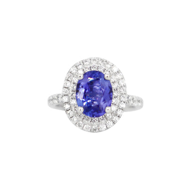 18K White Gold 2.00ct Tanzanite and Diamond Ring - 20729219 - H&H Jewellery Pty Ltd