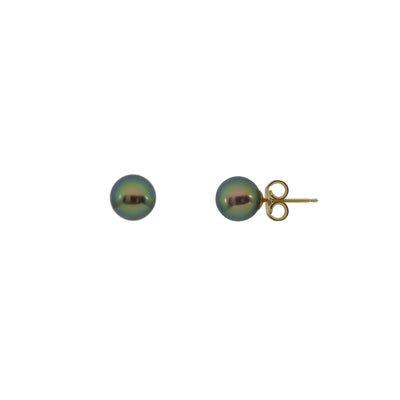 14K Yellow Gold Freshwater Pearl Studs Earring - 20095932 - H&H Jewellery Pty Ltd
