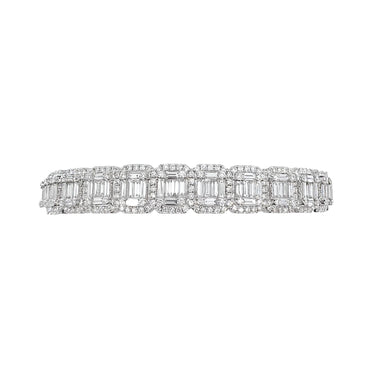 18K White Gold Tdw. 3.4ct Diamond Bangle | Diamond Tennis Bracelet Melbourne | Diamond Tennis Bracelet Australia | H&H Jewellery