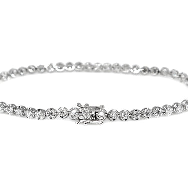 18K White Gold Tdw. 2.51ct Diamond Tennis Bracelet | Diamond Tennis Bracelet Melbourne | Diamond Tennis Bracelet Australia | H&H Jewellery
