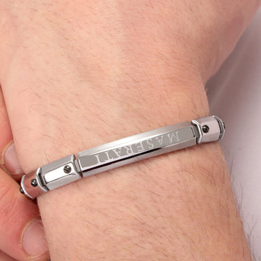 Maserati Jewels - Men's Silver Screw Bracelet JM220ASQ05 - H&H Jewellery Pty Ltd