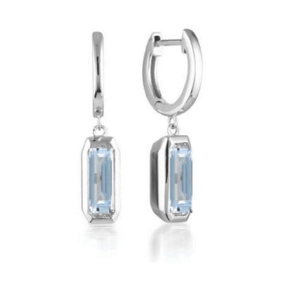 EMILIO AQUAMARINE DROP EARRINGS - H&H Jewellery Pty Ltd