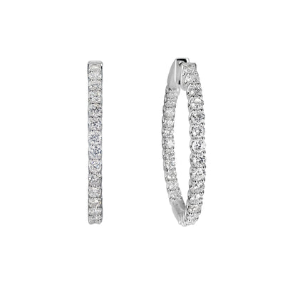 18K White Gold Tdw. 3.00ct Diamond Earrings - 20718350 - H&H Jewellery Pty Ltd