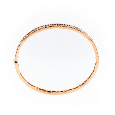 18K Rose Gold Tdw. 2.33ct Diamond Bangle | Gold and Diamond Tennis Bracelet Melbourne | Gold and Diamond Tennis Bracelet Australia | H&H Jewellery