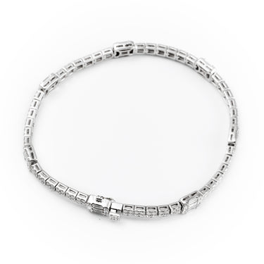 18K White Gold Tdw. 4.17ct Diamond Tennis Bracelet | Gold and Diamond Tennis Bracelet Melbourne | Gold and Diamond Tennis Bracelet Australia | H&H Jewellery