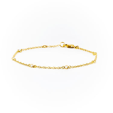 18K Yellow Gold Tdw. 0.18ct Diamond Bracelet | Gold and Diamond Tennis Bracelet Melbourne | Gold and Diamond Tennis Bracelet Australia | H&H Jewellery