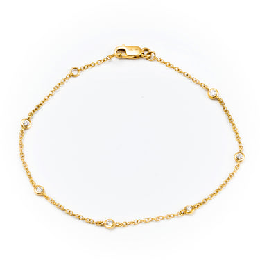 18K Yellow Gold Tdw. 0.18ct Diamond Bracelet | Gold and Diamond Tennis Bracelet Melbourne | Gold and Diamond Tennis Bracelet Australia | H&H Jewellery